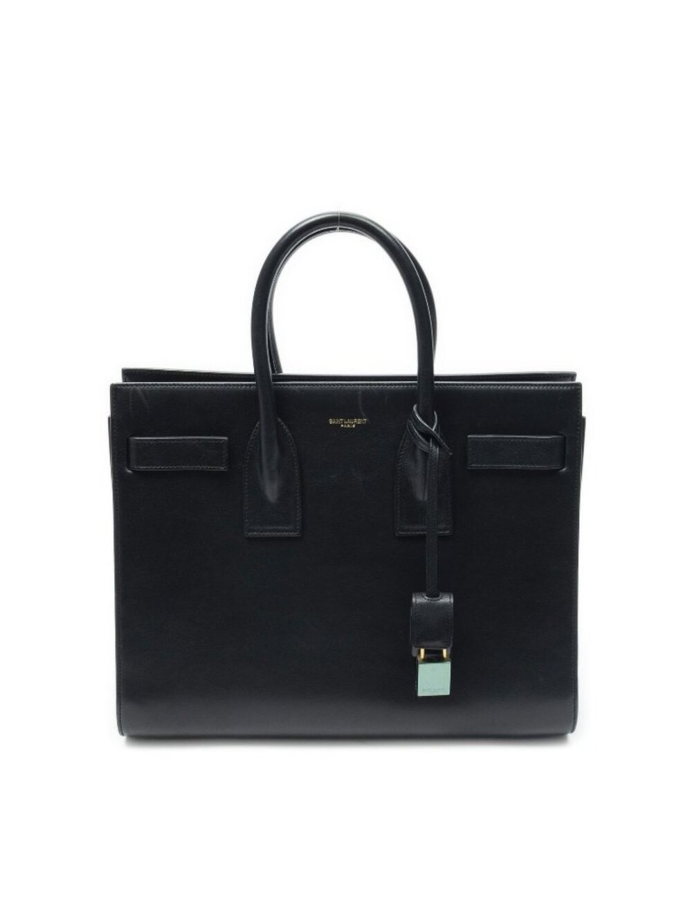 Saint Laurent Small Sac de Jour Black Calfskin Leather Handbag